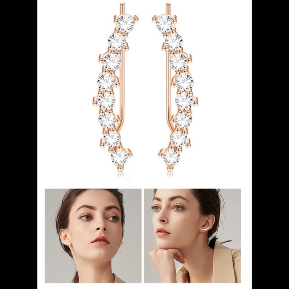 🌹Beautiful 🌹Crystal Climber Earrings 
NWT🏷 - Picture 3 of 12